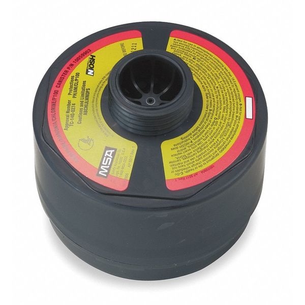 Msa Safety Canister, P100, Olive/Magenta - 10059903
