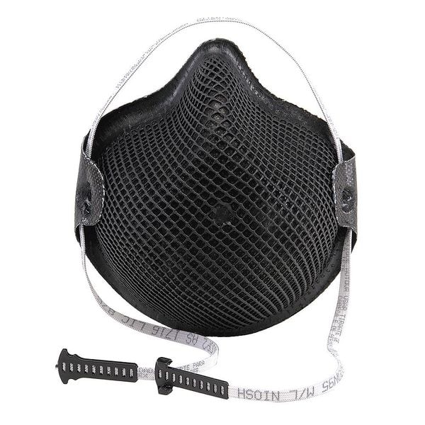 Moldex Disposable Respirator, N95, Molded, Dual, Non-Adjustable, Molded Nose Bridge, M/L - M2600N95