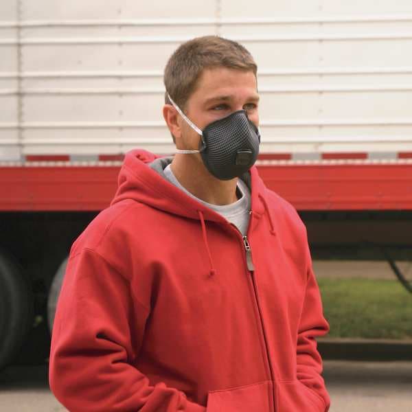Moldex Disposable Respirator, N95, Molded, Dual, Non-Adjustable, Molded Nose Bridge, M/L - M2600N95