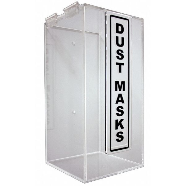 Zoro Select Dust Mask Dispenser, Acrylic, 12-3/8in H - 23Z425
