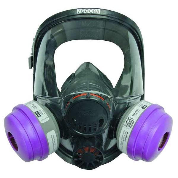 Honeywell North Full Facepiece Respirator, 7600 Series, Silicone, Threaded, Includes Speaking Diaphragm, S - 760008AS