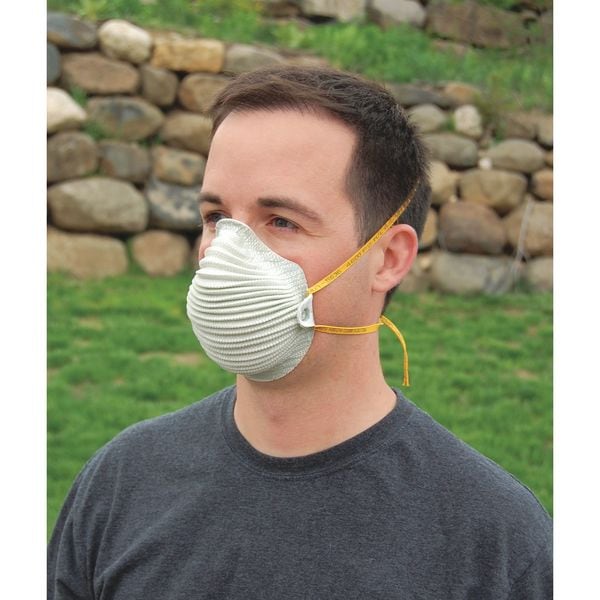 Moldex N95 Disposable Respirator, Molded Nose Bridge, Dual Headstrap/Adjustable, Gray, M/L, Pack of 10 - 4600