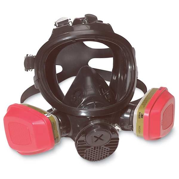 3M Full Face Respirator, 7000 Series, Not Rated, Bayonet, Size L 0 Cartridges Included - 7800S-L