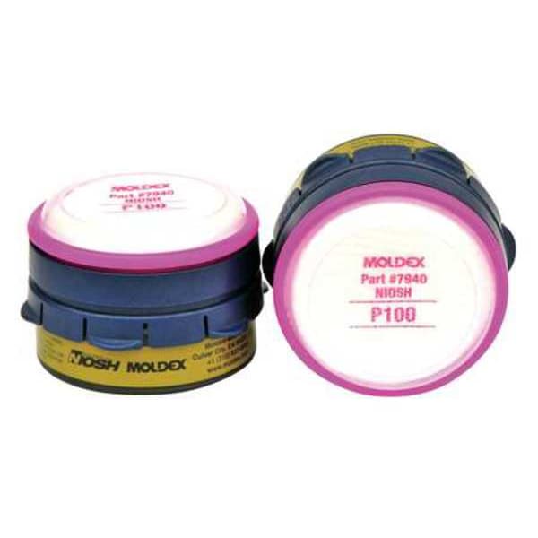 Moldex Combination Cartridge/Filter, 7000, Magenta, Olive, Bayonet - 7640