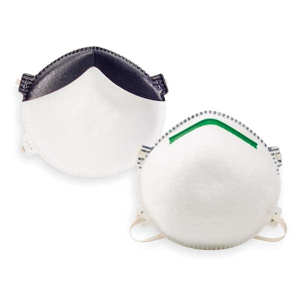 Honeywell North Disposable Respirator, N95, Molded, Dual, Adjustable, Metal Nose Clip, M - 14110391