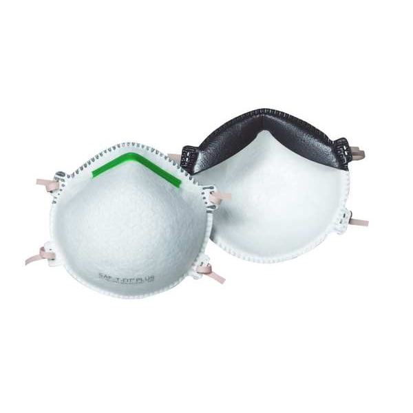 Honeywell North Disposable Respirator, N95, Molded, Dual, Adjustable, Metal Nose Clip, M - 14110391