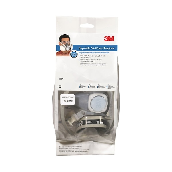 Scotch 3M P95 Paint Spray and Pesticide Cup Disposable Respirator Gray L 1 pc - 53P71P1-C