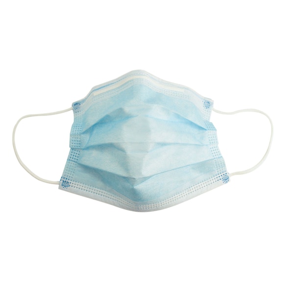 Safe Handler Disposable 3 Ply Outdoor and Indoor Dust Facemask, Blue (50-Pack) - SH-D3PFM-BL-50