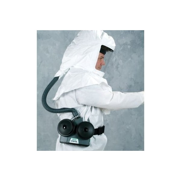 Msa Safety Tychem SL Hoods, 4 Pack, Single Bib, Threaded Connector, w/Suspension - 10083381