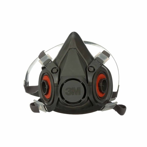 3M 6000 Reusable Respirator Industrial Half Face 4 Point Adjustable Head Strap Large Gray, 24PK - 6300