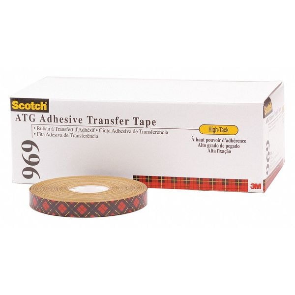 Cinta de Transferencia de Adhesivo Scotch 3M™ 969, 5.0 Mil, 3/4" x 18 yds., Transparente, 48/Caja - T964969