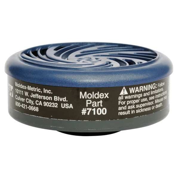 Moldex Cartridge, 7000, Black, Bayonet, Moldex 7000/7800/9000 Series Respirators - 7100