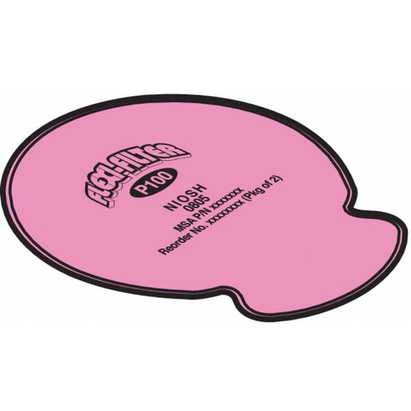 Msa Safety Filter, Flexi-Filters, Magenta, Bayonet, MSA Advantage(TM) - 818342