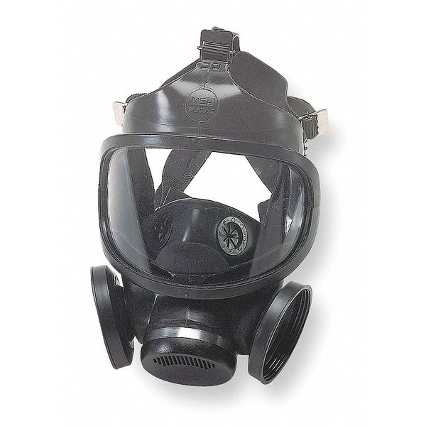 Msa Safety Full Face Respirator, Ultra-Twin Series, Not Rated, Threaded, Size M 0 Cartridges Included - 471286