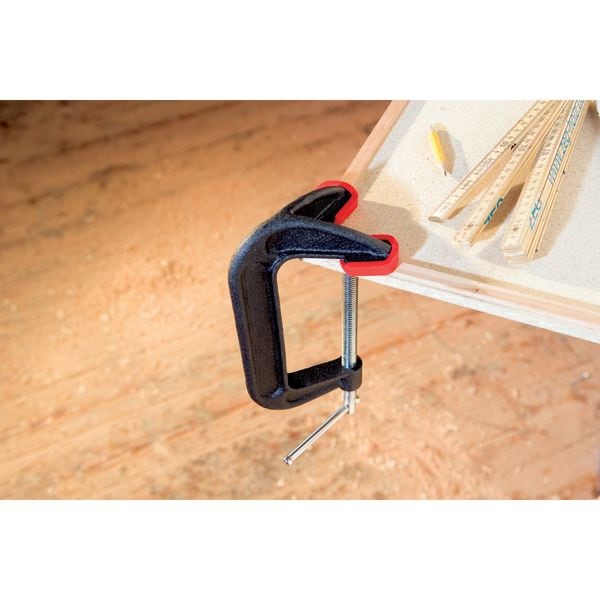Bessey Dbl Anvil C-Clamp, 4", Iron, Light, 1200 lb. - DHCC-4