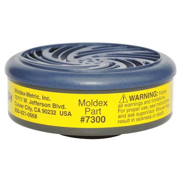 Moldex Cartridge, 7000, Yellow, Bayonet, Moldex 7000/7800/9000 Series Respirators - 7300
