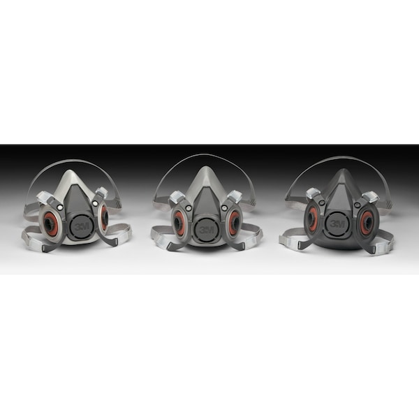 3M Half Mask Respirator Kit: Includes 4 Disc Filters, Nuisance Organic Vapor, P100, 6000 Series, Size L - 6AP71-4JG29