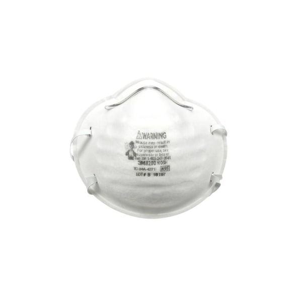 Scotch 3M N95 Sanding and Fiberglass Respirator White 2 pk - 8200H2-C