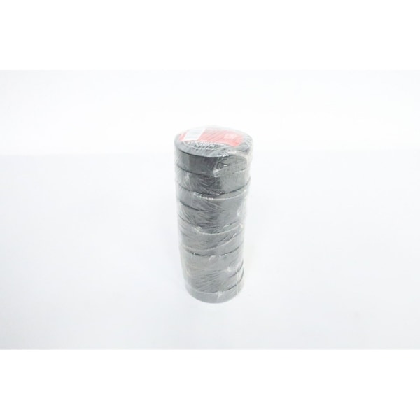 3M Temflex Paquete de 10 Rollos de Cinta Eléctrica de Vinilo Negro 3/4in x 60ft - Cinta Selladora 1700