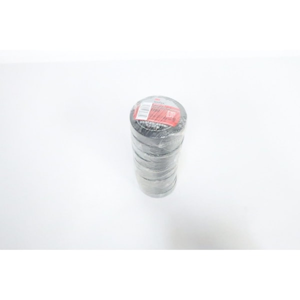 3M Temflex Paquete de 10 Rollos de Cinta Eléctrica de Vinilo Negro 3/4in x 60ft - Cinta Selladora 1700