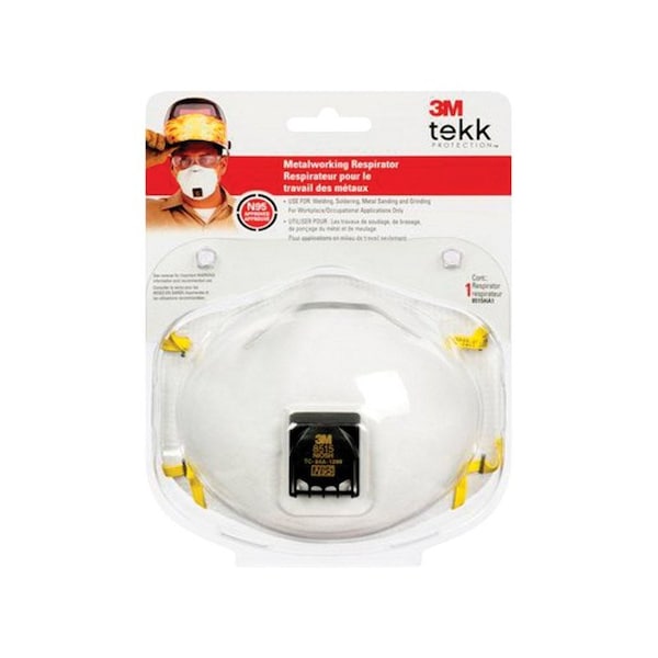 Scotch 3M N95 Metal Working Disposable Respirator Valved White 1 pc - 8515HA1-A-PS