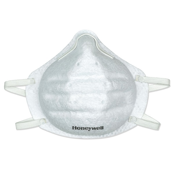 Honeywell Disposable Respirators, N95, Molded, Dual, Non-Adjustable, Metal Nose Clip, Universal - DC301N95BX