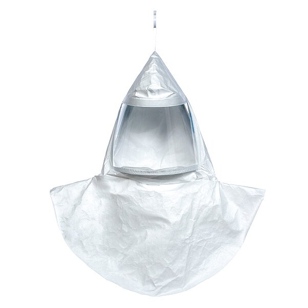 Msa Safety Tychem QC Hoods, 20 Pack, Double Bib, White, Standard, Less Suspension - 10095744