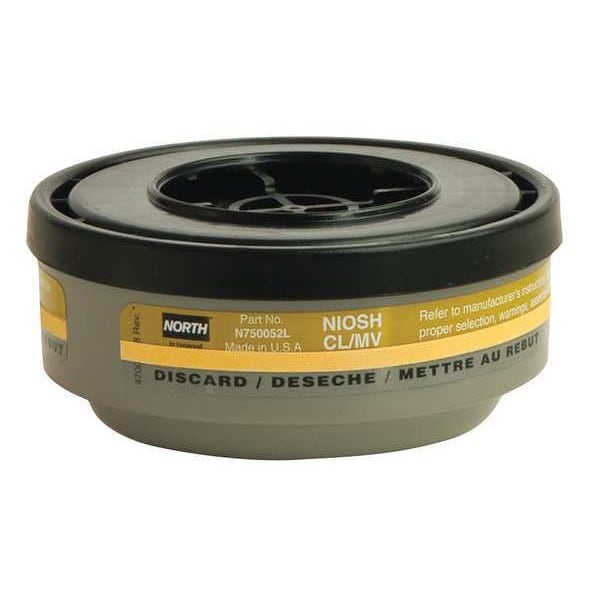 Honeywell North Cartridge, N, Olive, Threaded, North Full or Half Mask Respirators - N750052L