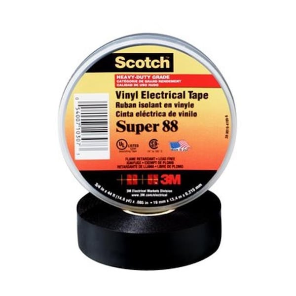 Cinta eléctrica de vinilo premium Scotch Super 88 de 3M 500-10331