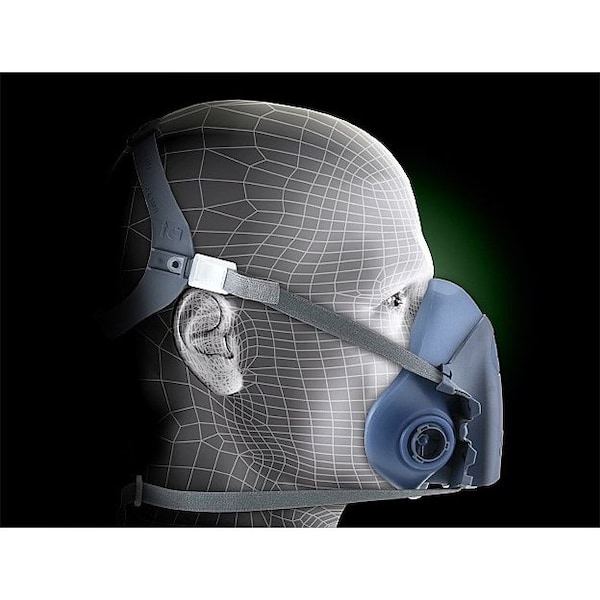 3M Half Mask Respirator Kit:  4 Cartridges Included, 7500 Series, P95 Filter, Storage Bag, Size M - 3PB40-4MH55