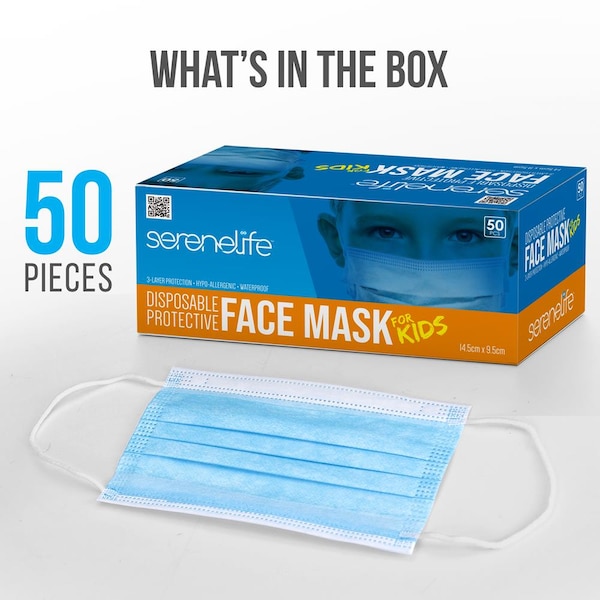 Serenelife Mask(Kids), SLKDPLY50 - SLKDPLY50