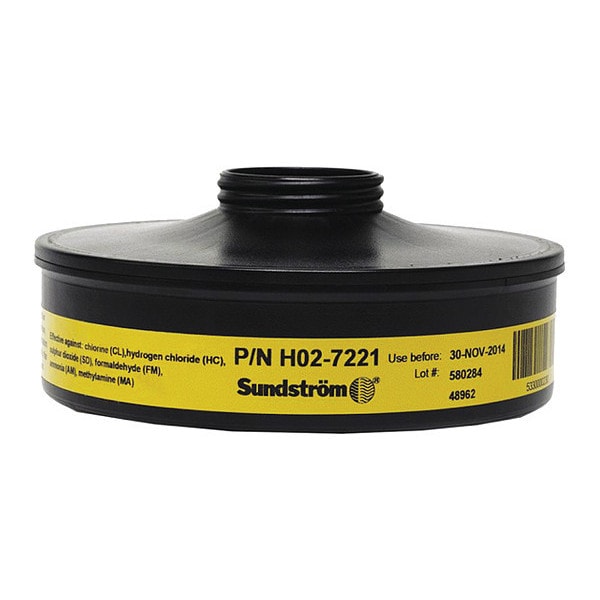Sundstrom Safety Cartridge, Threaded, CL, HC, SD, FM, AM, MA, Olive, 2 PK, NIOSH 42 CFR 84 - SR 533
