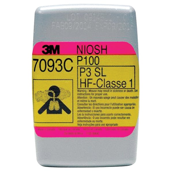 3M Filter, 6000, Magenta, Olive, Bayonet, 3M(TM) Half and Full Face Respirator - 7093C