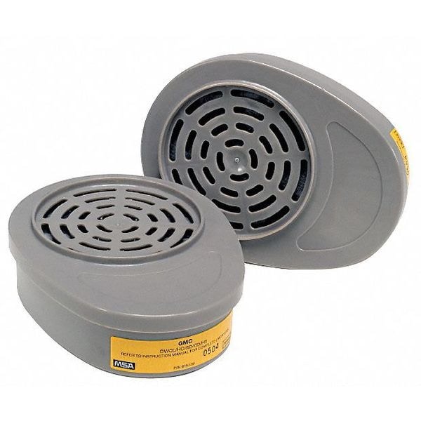 Msa Safety Cartridge, Advantage, Yellow, Bayonet, MSA(R) Advantage Series Respirators - 815357