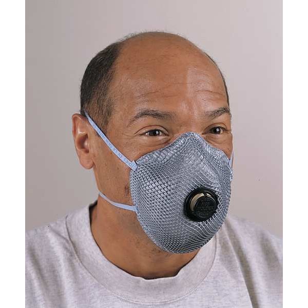 Moldex Disposable Respirator, N95, Nuisance Organic Vapor, Nuisance Ozone, Molded, Dual, Non-Adjustable, M - 2400N95