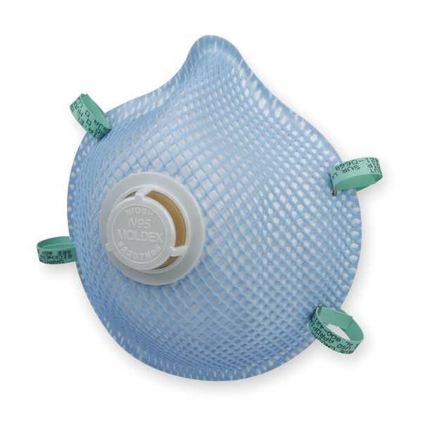 Moldex Disposable Respirator, N95, Molded, Dual, Non-Adjustable, Molded Nose Bridge, S - 2307N95