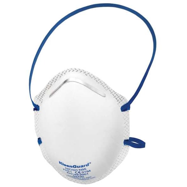 Jackson Safety Disposable Respirator, N95, Molded, Dual, Non-Adjustable, Metal Nose Clip, M - 64230