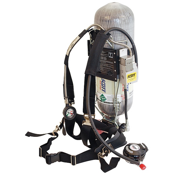 3M Scott Industrial SCBA, ISCBA, Carbon Fiber Cylinder, Zinc-Plated Carbon Steel Backframe, 4,500 psi - IND114063100101