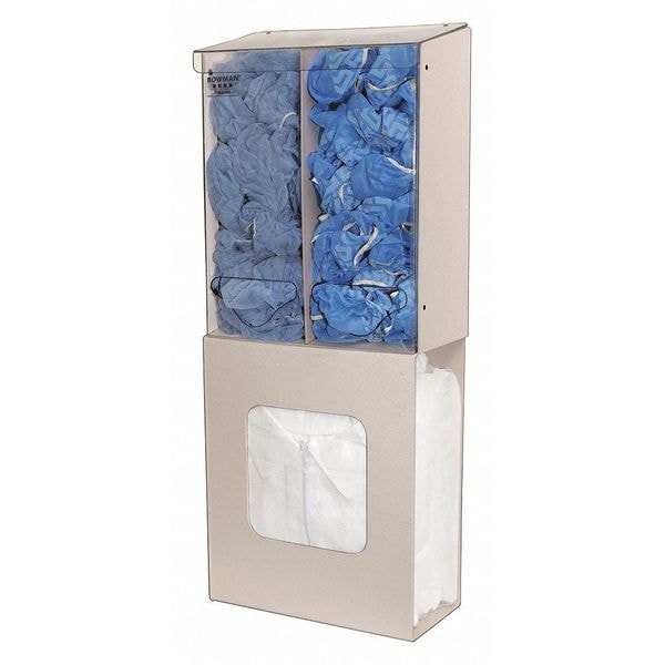 Bowman Dispensers Apparel Dispenser, 3 Compartments, Beige - PS026-0212