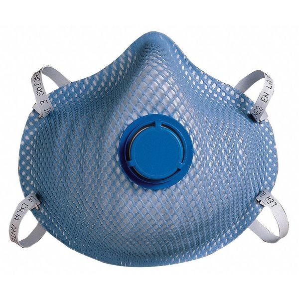 Moldex Disposable Respirator, N95, Nuisance Acid Gas, Molded, Dual, Non-Adjustable, Molded Nose Bridge, M - 2500N95