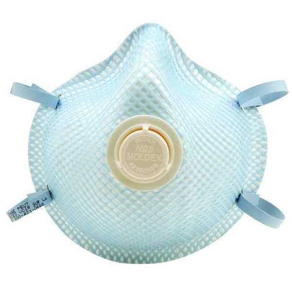 Moldex Disposable Respirator, N95, Molded, Dual, Non-Adjustable, Molded Nose Bridge, M - 2300V