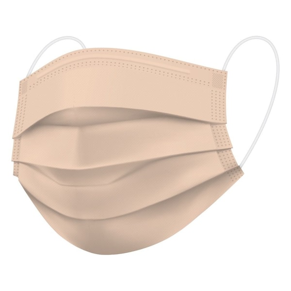 Wecare Disposable Face Mask, 3, Nude, Universal, 50 PK - WMN100023