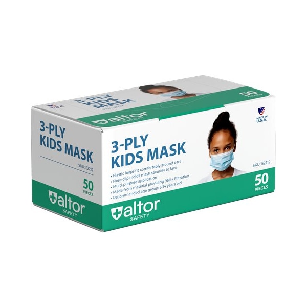 Altor Safety Face Masks, Children, PK50 - 52212