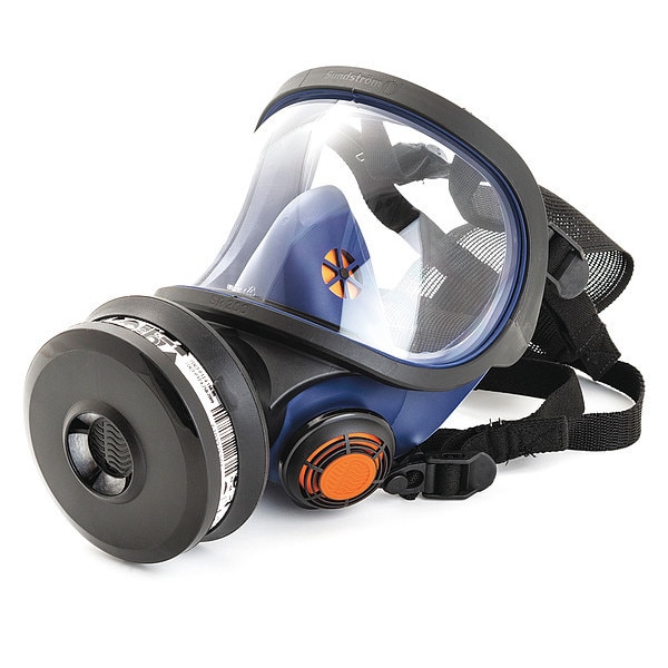 Sundstrom Safety Full Face Respirator, SR 200 Series, Not Rated, Snap-In Gasket, Size M 0 Cartridges Included - SR 200 PC