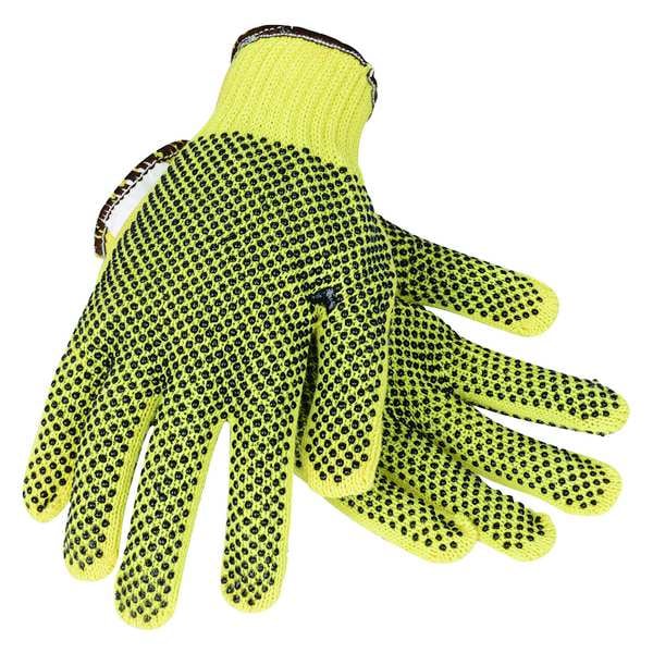 Condor Cut Resistant Coated Gloves, Cut Level A2 , Dotted , PVC , Dotted , L 1 PR - 6AC97