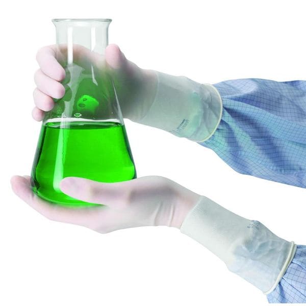 Ansell Sterile Cleanroom Gloves, 5 ISO Class, Polyisoprene, 11 1/2 in L, 8.6 mil, White, XS, 200 PK - 83-500