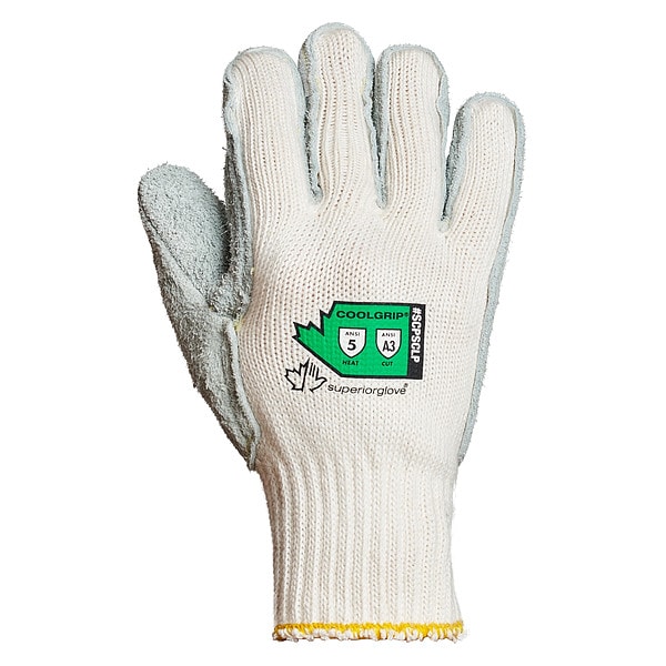 Superior Glove Heat Resistant Gloves, 500 Degrees F Max Temp., White, XL, 12 PK - SCPSCLP-XL