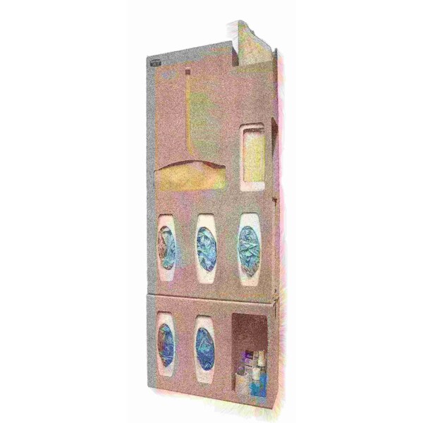 Bowman Dispensers Protective Wear Organizer-Slimline, Quartz Beige ABS Plastic - PS019-0212