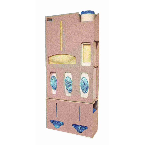 Bowman Dispensers Protective Wear Organizer-Slimline, Quartz Beige ABS Plastic - PS019-0212