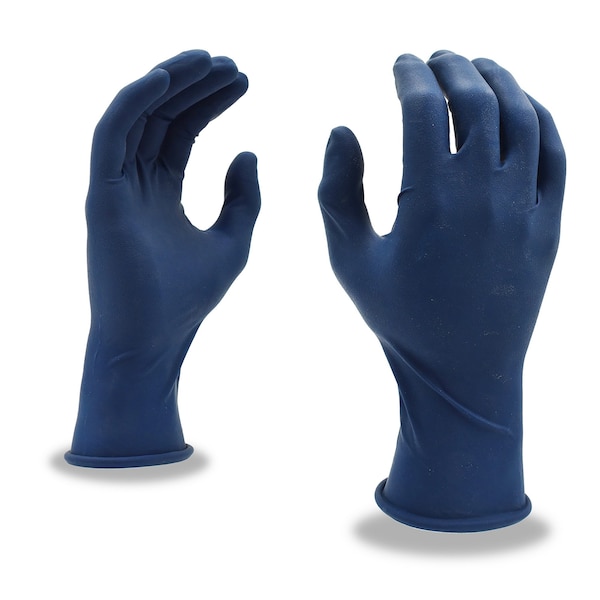 Cordova Dura-Cor, Disposable Gloves, 11 mil Palm, Latex, Powder-Free, M, 12 PK, Dark Blue - 4030M